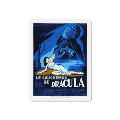 HORROR OF DRACULA (FRENCH) 1958 Movie Poster - Refrigerator Magnet 4 Inch Die-Cut - The Sticker Space