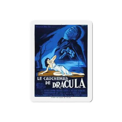 HORROR OF DRACULA (FRENCH) 1958 Movie Poster - Refrigerator Magnet 6 Inch Die-Cut - The Sticker Space