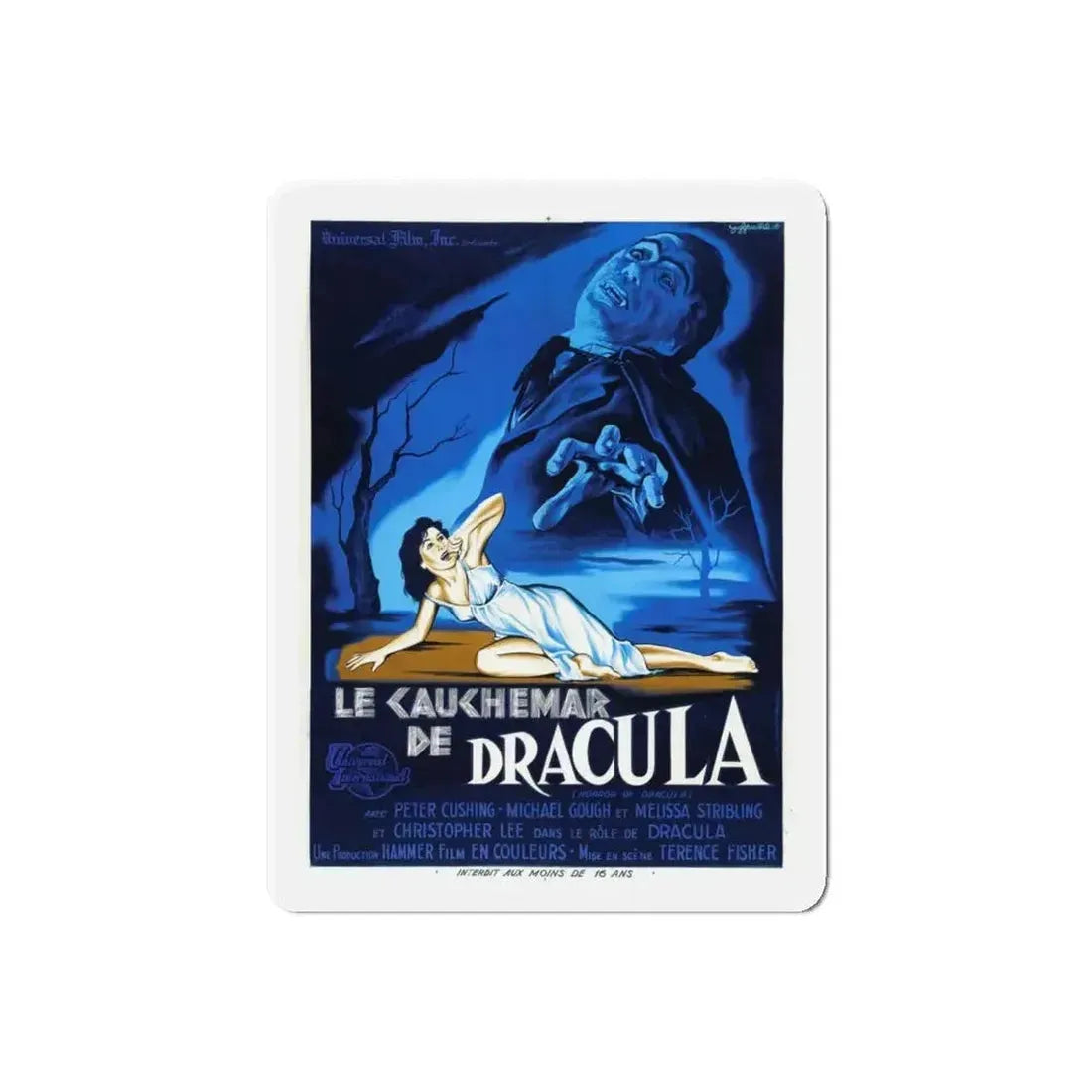 HORROR OF DRACULA (FRENCH) 1958 Movie Poster - Refrigerator Magnet - The Sticker Space