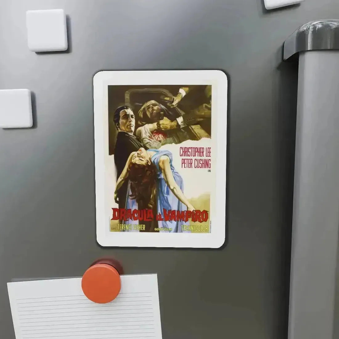 HORROR OF DRACULA (ITALIAN) 1958 Movie Poster - Refrigerator Magnet - The Sticker Space