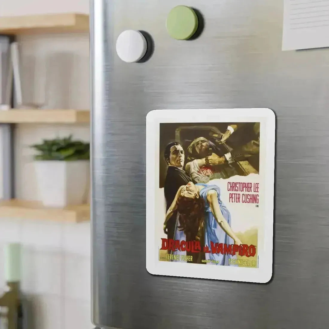 HORROR OF DRACULA (ITALIAN) 1958 Movie Poster - Refrigerator Magnet - The Sticker Space