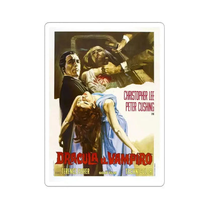HORROR OF DRACULA (ITALIAN) 1958 Movie Poster - STICKER Vinyl Kiss-Cut Decal 6 Inch White - The Sticker Space
