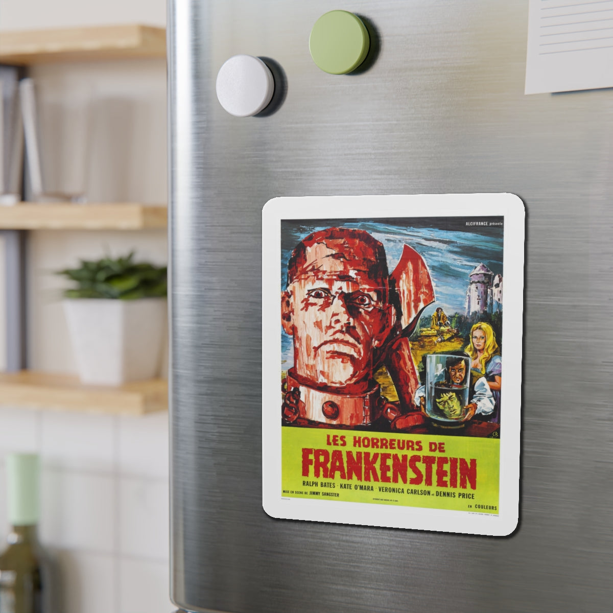 HORROR OF FRANKENSTEIN 1970 Movie Poster - Die-Cut Magnet-The Sticker Space