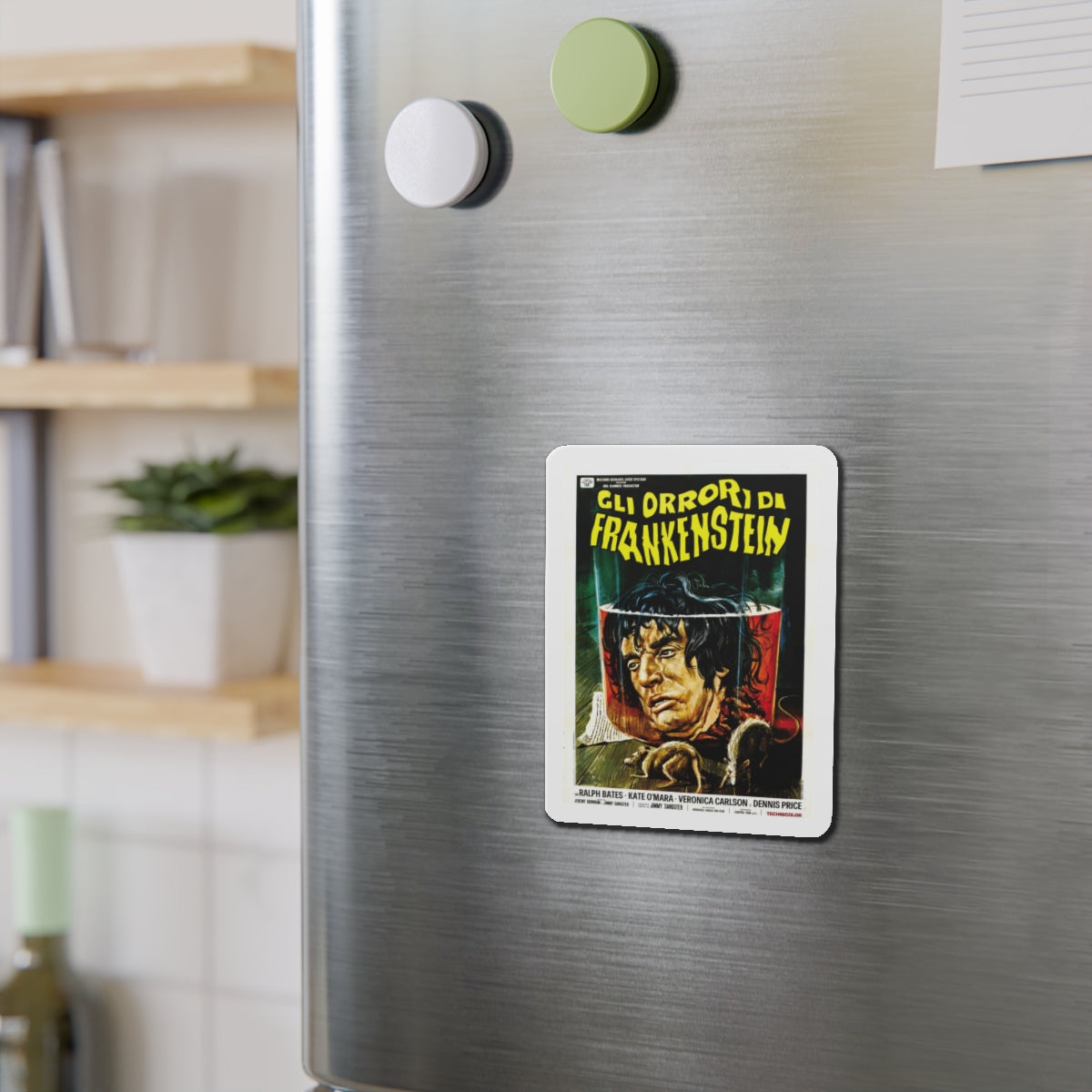 HORROR OF FRANKENSTEIN (ITALIAN) 1970 Movie Poster - Refrigerator Magnet-The Sticker Space