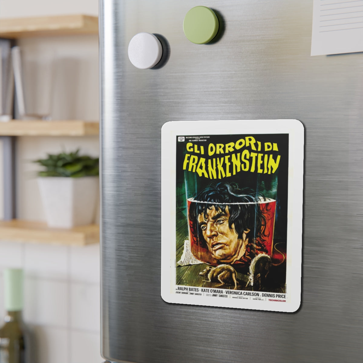 HORROR OF FRANKENSTEIN (ITALIAN) 1970 Movie Poster - Refrigerator Magnet-The Sticker Space