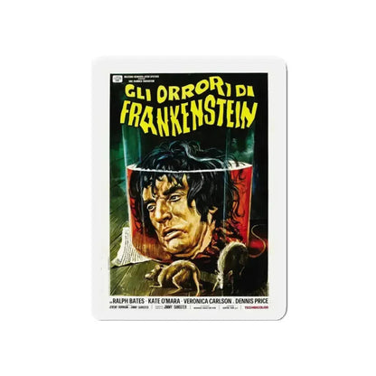 HORROR OF FRANKENSTEIN (ITALIAN) 1970 Movie Poster - Refrigerator Magnet 3 Inch Die-Cut - The Sticker Space
