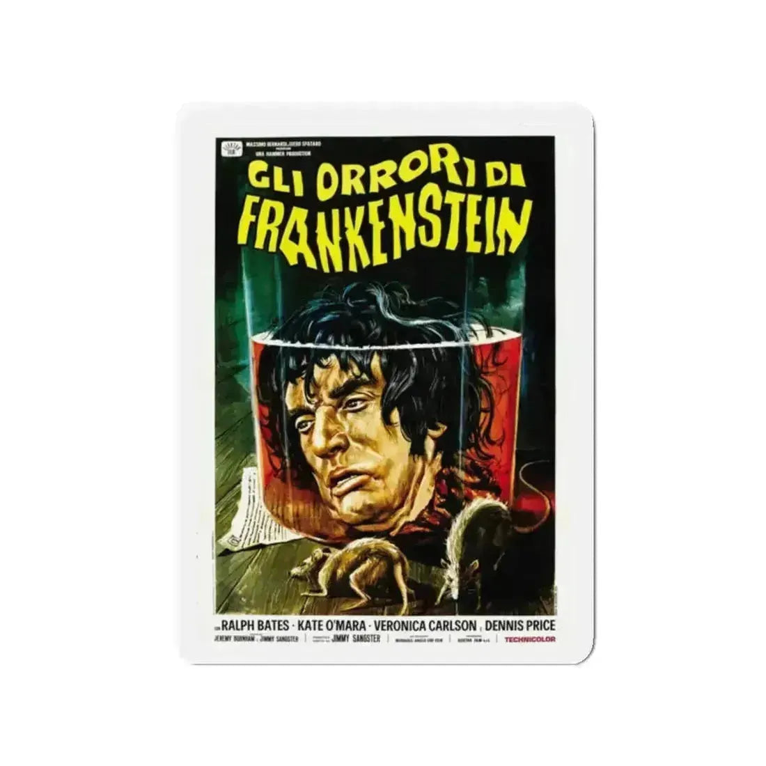 HORROR OF FRANKENSTEIN (ITALIAN) 1970 Movie Poster - Refrigerator Magnet - The Sticker Space