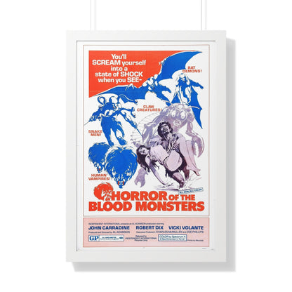 HORROR OF THE BLOOD MONSTERS 1970 - Framed Movie Poster-20" x 30"-The Sticker Space