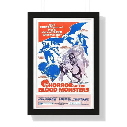 HORROR OF THE BLOOD MONSTERS 1970 - Framed Movie Poster - The Sticker Space