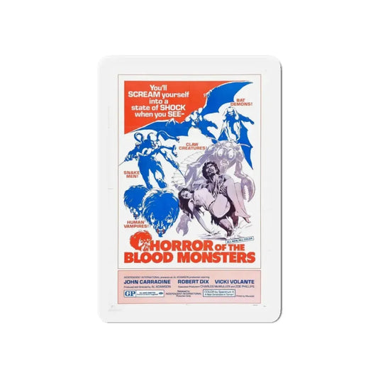 HORROR OF THE BLOOD MONSTERS 1970 Movie Poster - Refrigerator Magnet 6 Inch - The Sticker Space