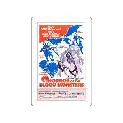 HORROR OF THE BLOOD MONSTERS 1970 Movie Poster STICKER Vinyl Die-Cut Decal 3 Inch - The Sticker Space
