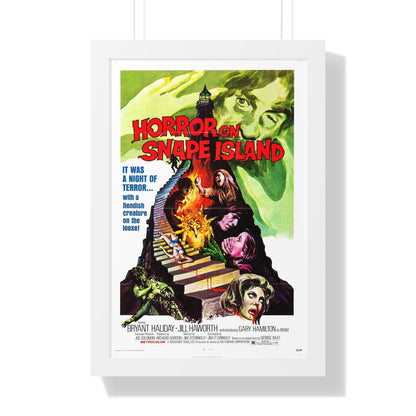 HORROR ON SNAPE ISLAND (TOWER OF EVIL) 1972 - Framed Movie Poster-16″ x 24″-The Sticker Space