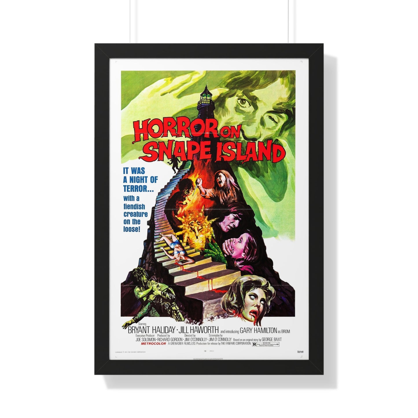 HORROR ON SNAPE ISLAND (TOWER OF EVIL) 1972 - Framed Movie Poster-20" x 30"-The Sticker Space