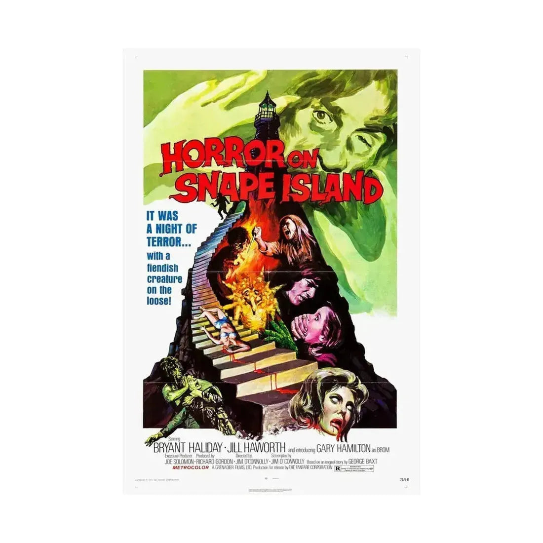 HORROR ON SNAPE ISLAND (TOWER OF EVIL) 1972 - Paper Movie Poster - The Sticker Space