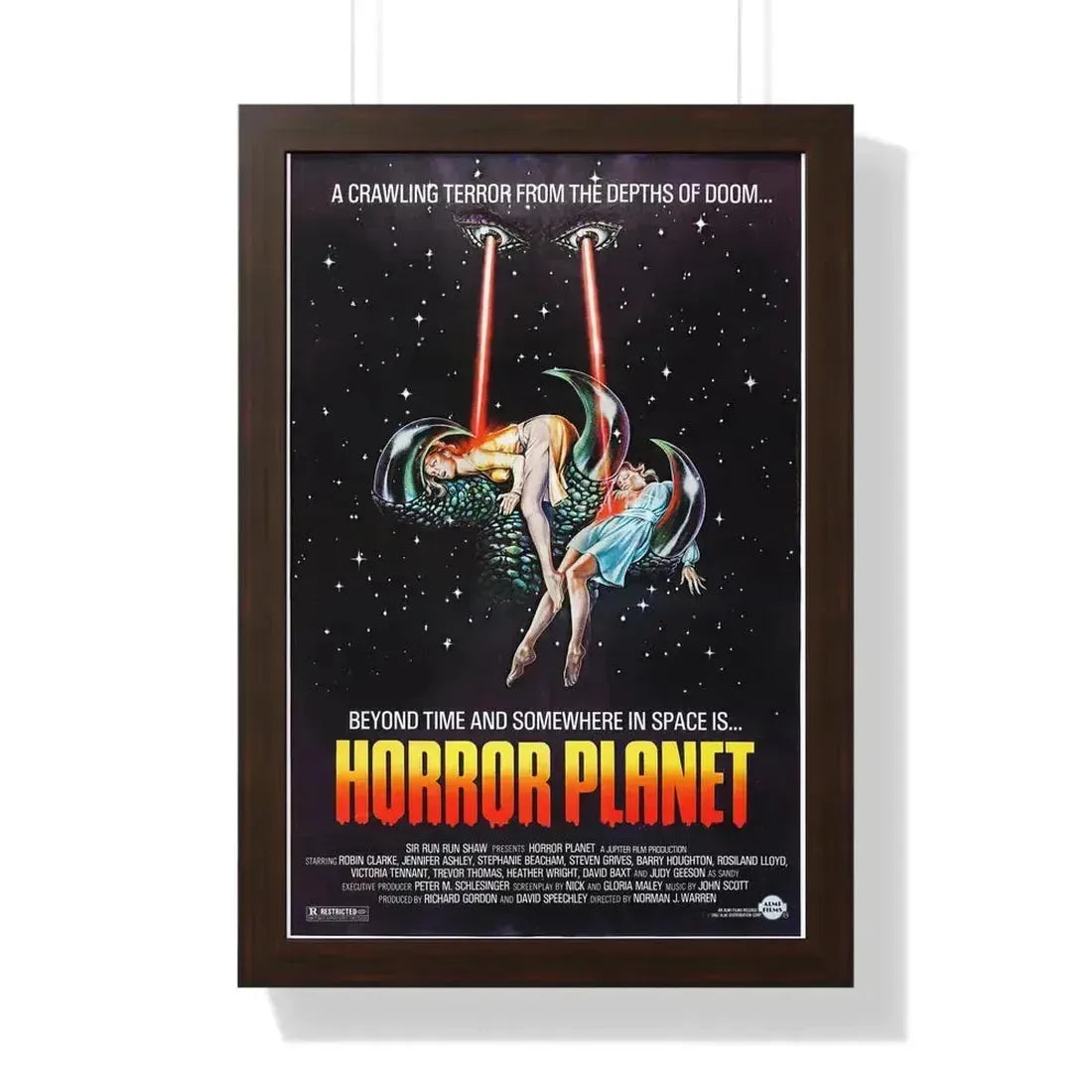 HORROR PLANET (INSEMINOID) 1981 - Framed Movie Poster 16″ x 24″ Walnut - The Sticker Space