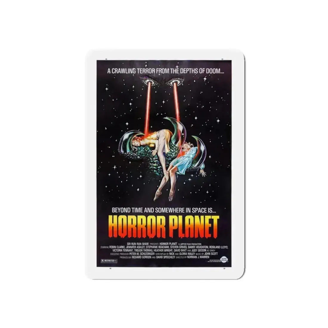 HORROR PLANET (INSEMINOID) 1981 Movie Poster - Refrigerator Magnet 3 Inch Die-Cut - The Sticker Space