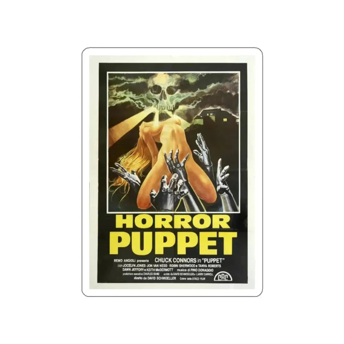 HORROR PUPPET (TOURIST TRAP) 1979 Movie Poster STICKER Vinyl Die-Cut Decal 2 Inch - The Sticker Space