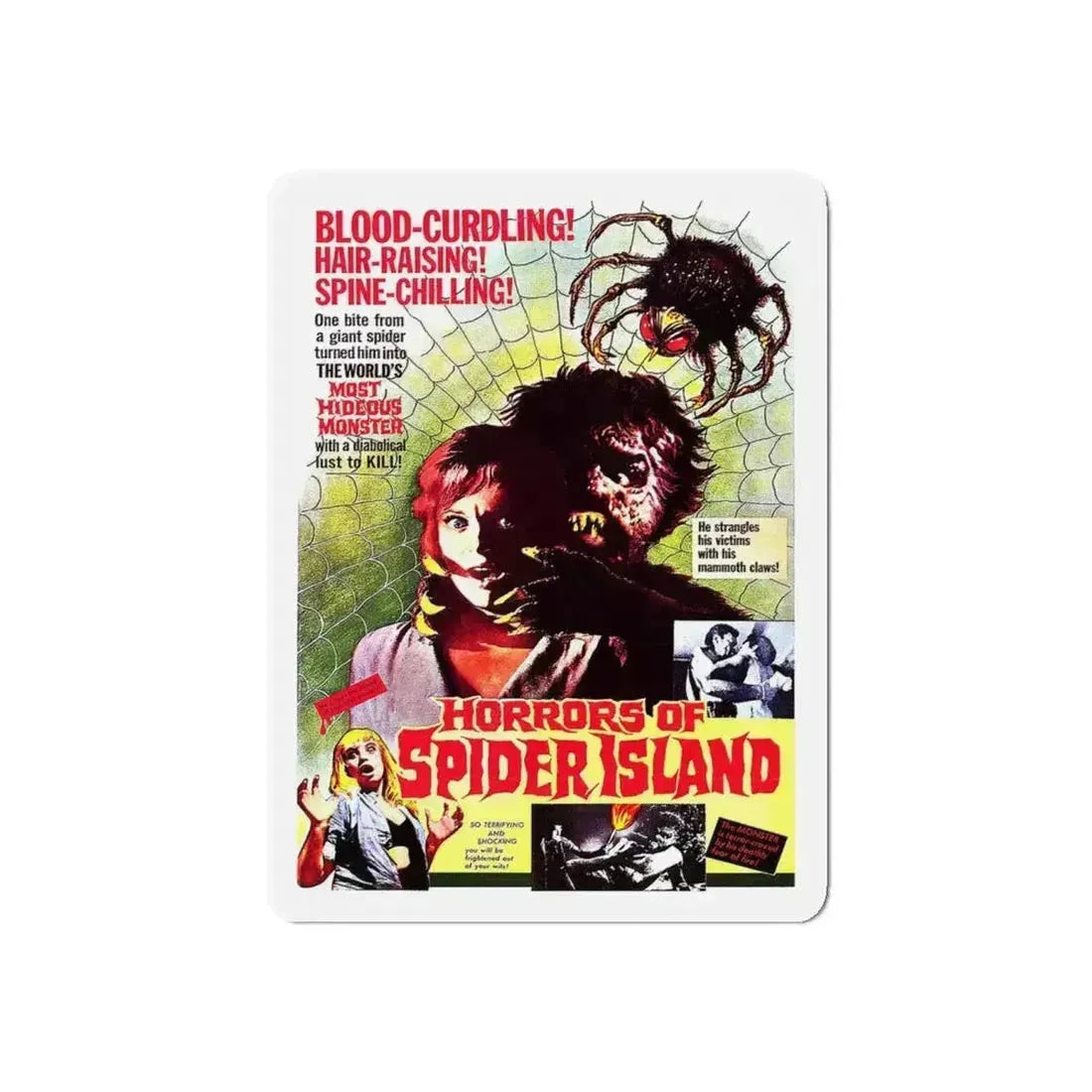 HORRORS OF SPIDER ISLAND 1960 Movie Poster - Refrigerator Magnet - The Sticker Space