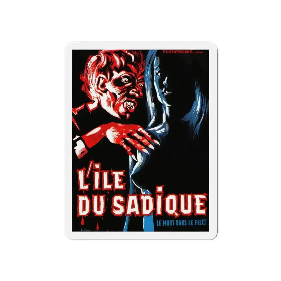 HORRORS OF SPIDER ISLAND (FRENCH) 1960 Movie Poster - Refrigerator Magnet - The Sticker Space