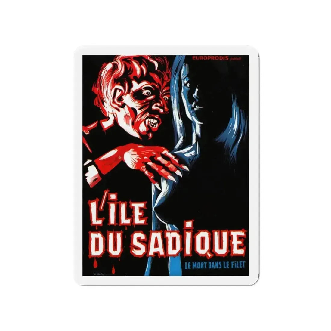 HORRORS OF SPIDER ISLAND (FRENCH) 1960 Movie Poster - Refrigerator Magnet - The Sticker Space