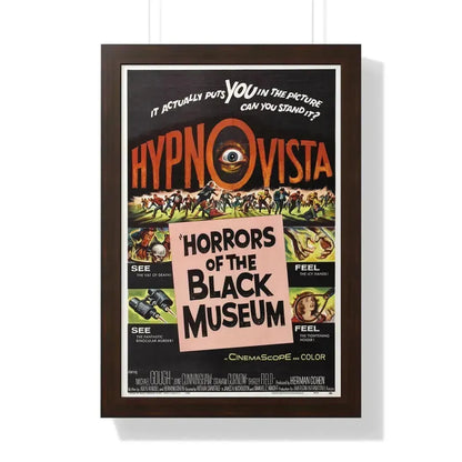 HORRORS OF THE BLACK MUSEUM 1959 - Framed Movie Poster 16″ x 24″ Walnut - The Sticker Space