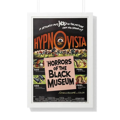 HORRORS OF THE BLACK MUSEUM 1959 - Framed Movie Poster 20" x 30" White - The Sticker Space