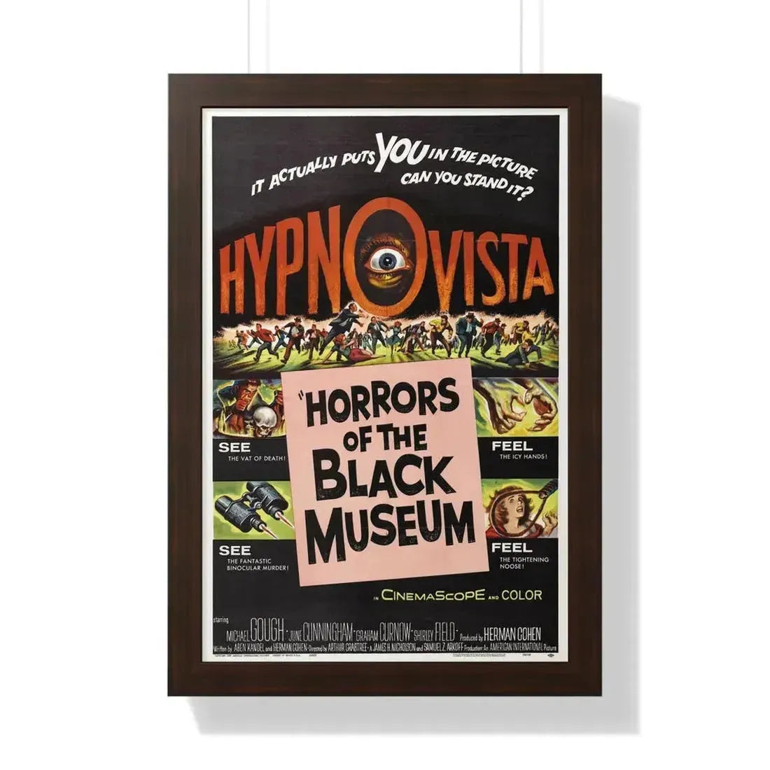 HORRORS OF THE BLACK MUSEUM 1959 - Framed Movie Poster - The Sticker Space