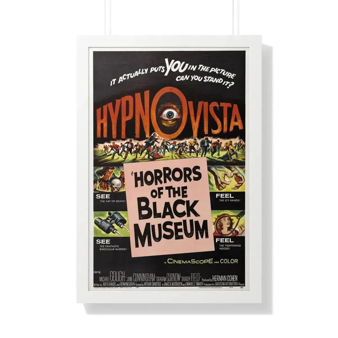 HORRORS OF THE BLACK MUSEUM 1959 - Framed Movie Poster - The Sticker Space