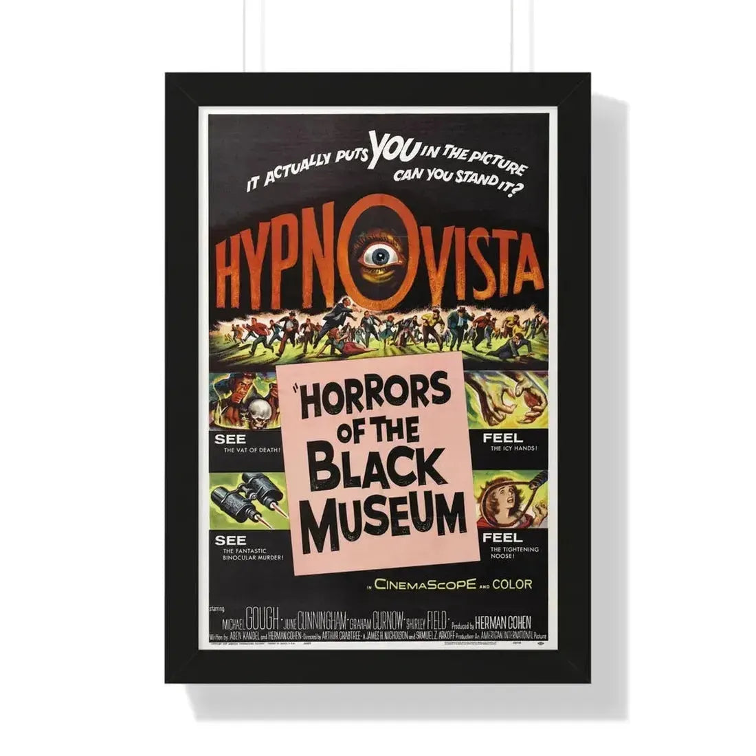 HORRORS OF THE BLACK MUSEUM 1959 - Framed Movie Poster - The Sticker Space