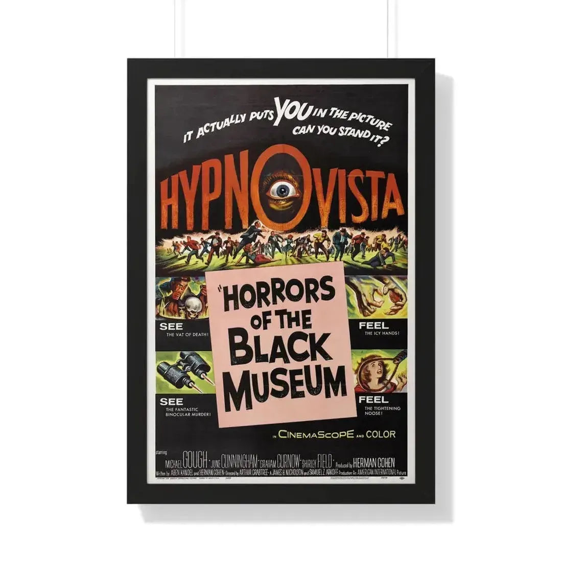 HORRORS OF THE BLACK MUSEUM 1959 - Framed Movie Poster - The Sticker Space