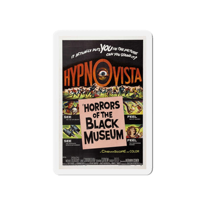 HORRORS OF THE BLACK MUSEUM 1959 Movie Poster - Die-Cut Magnet-6 × 6"-The Sticker Space