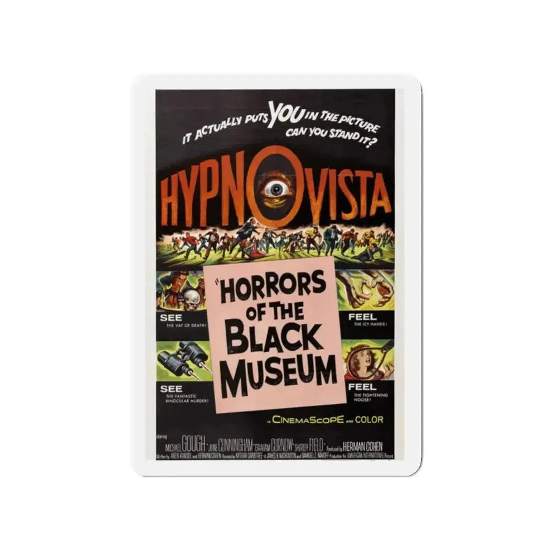 HORRORS OF THE BLACK MUSEUM 1959 Movie Poster - Refrigerator Magnet - The Sticker Space