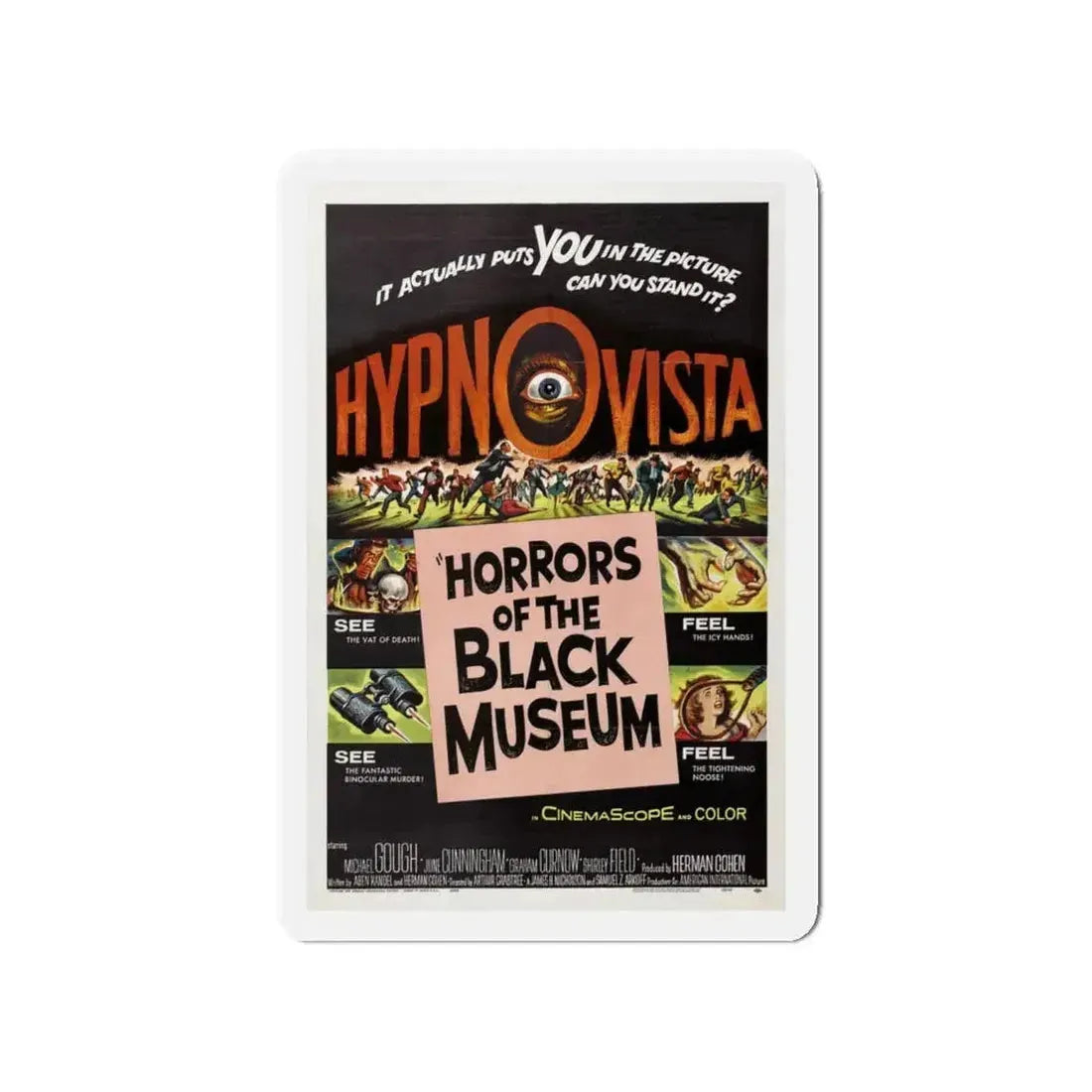 HORRORS OF THE BLACK MUSEUM 1959 Movie Poster - Refrigerator Magnet - The Sticker Space