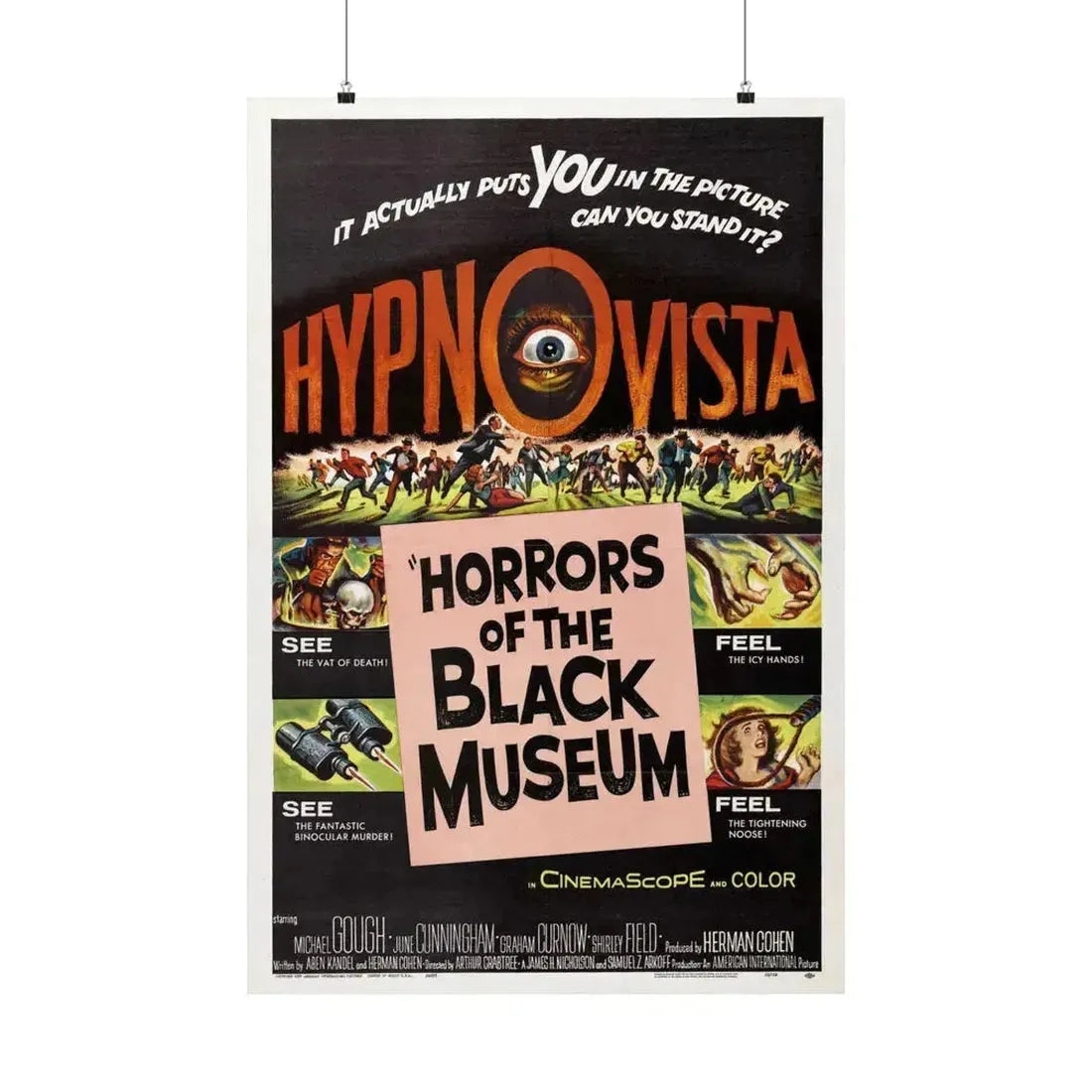 HORRORS OF THE BLACK MUSEUM 1959 - Paper Movie Poster 24″ x 36″ Matte - The Sticker Space