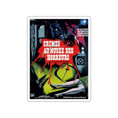 HORRORS OF THE BLACK MUSEUM (FRENCH) 1959 Movie Poster STICKER Vinyl Die-Cut Decal 5 Inch - The Sticker Space