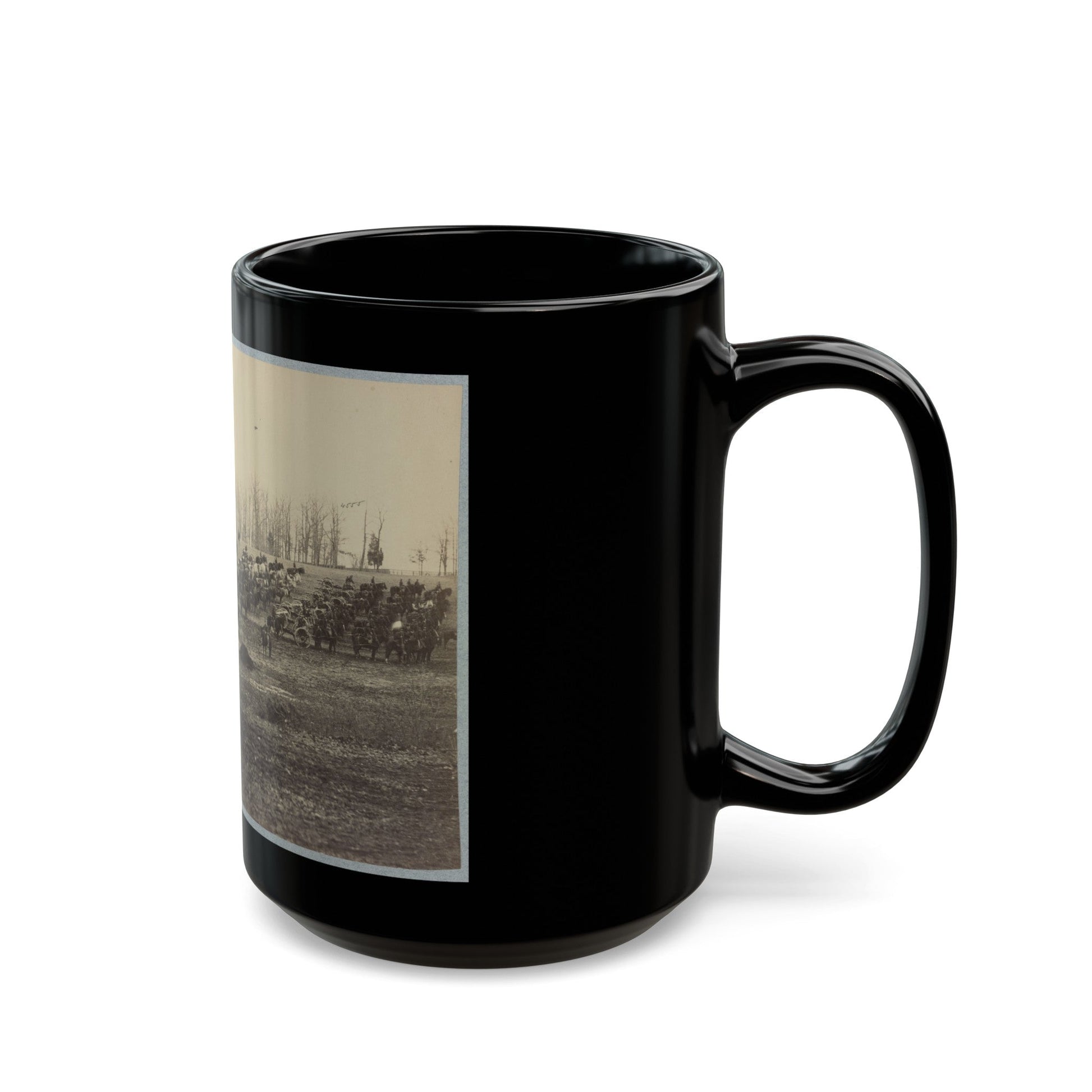 Horse Artillery On Parade Grounds (U.S. Civil War) Black Coffee Mug-The Sticker Space