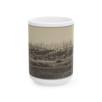 Horse Artillery On Parade Grounds (U.S. Civil War) White Coffee Mug-15oz-The Sticker Space