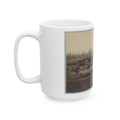 Horse Artillery On Parade Grounds (U.S. Civil War) White Coffee Mug-The Sticker Space