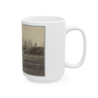 Horse Artillery On Parade Grounds (U.S. Civil War) White Coffee Mug-The Sticker Space