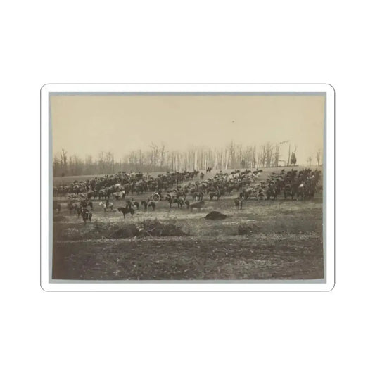 Horse Artillery on Parade Grounds (U.S. Civil War) STICKER Vinyl Kiss-Cut Decal 2 Inch White - The Sticker Space