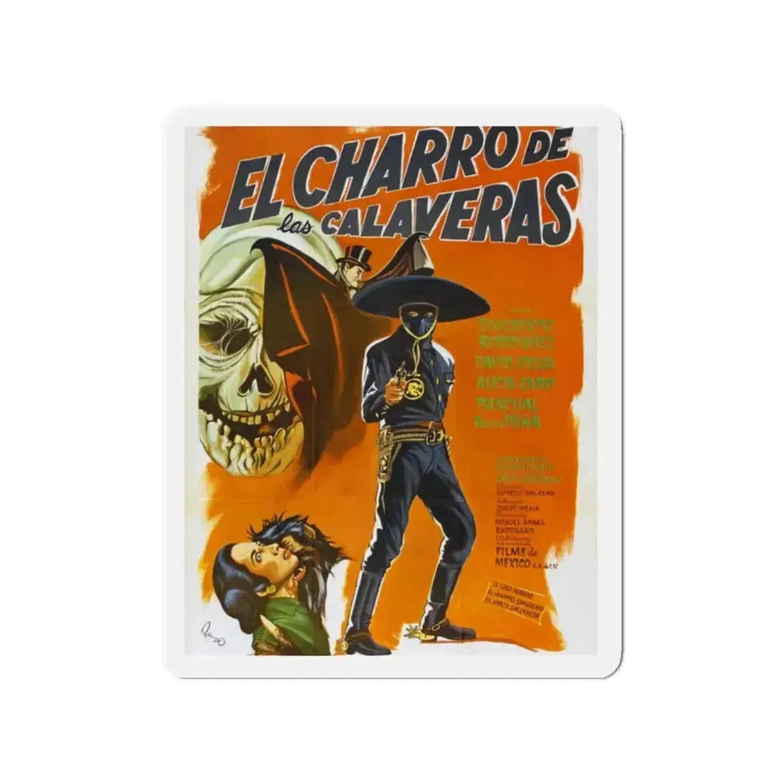 HORSEMAN OF THE SKULLS 1965 Movie Poster - Refrigerator Magnet - The Sticker Space