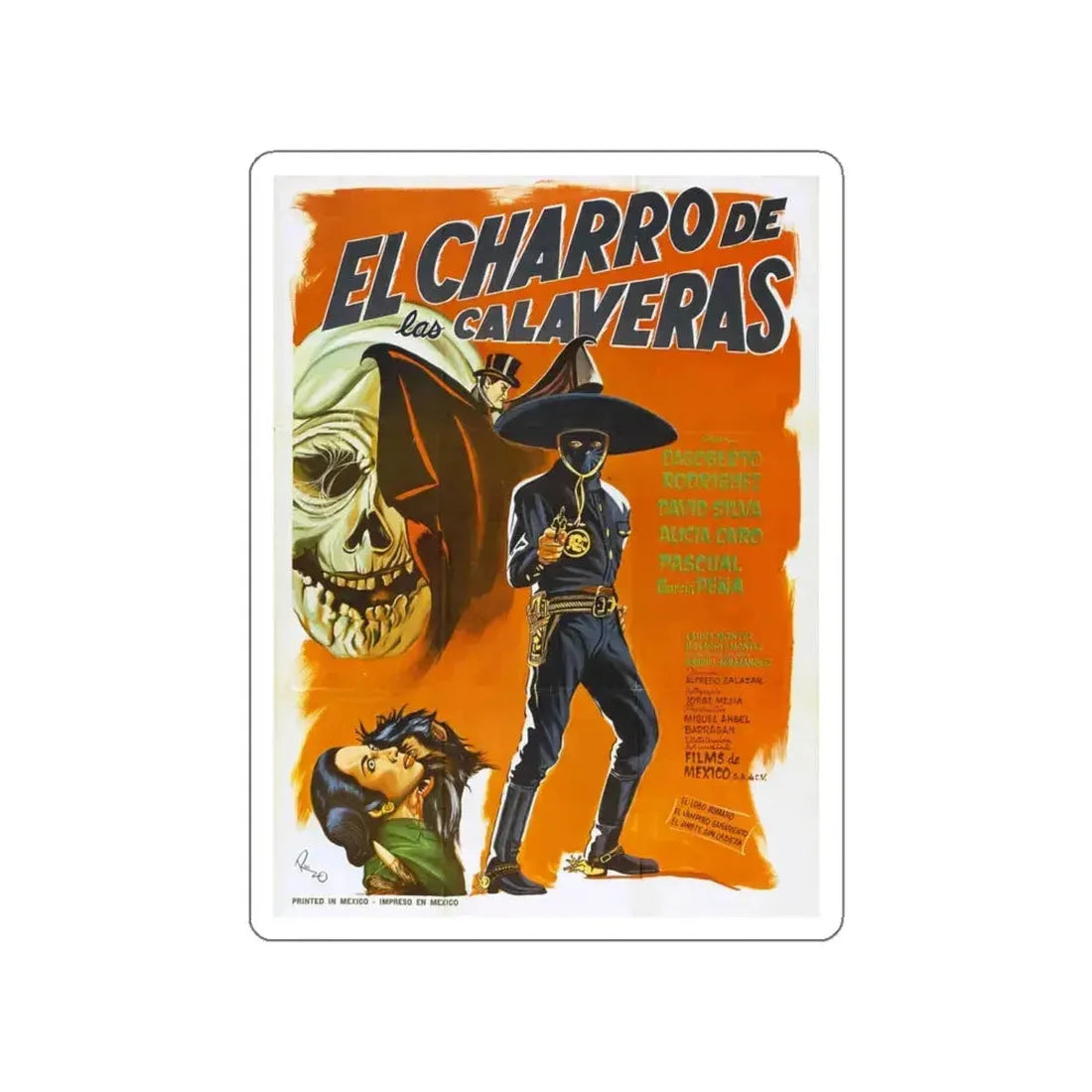 HORSEMAN OF THE SKULLS 1965 Movie Poster STICKER Vinyl Die-Cut Decal 5 Inch - The Sticker Space