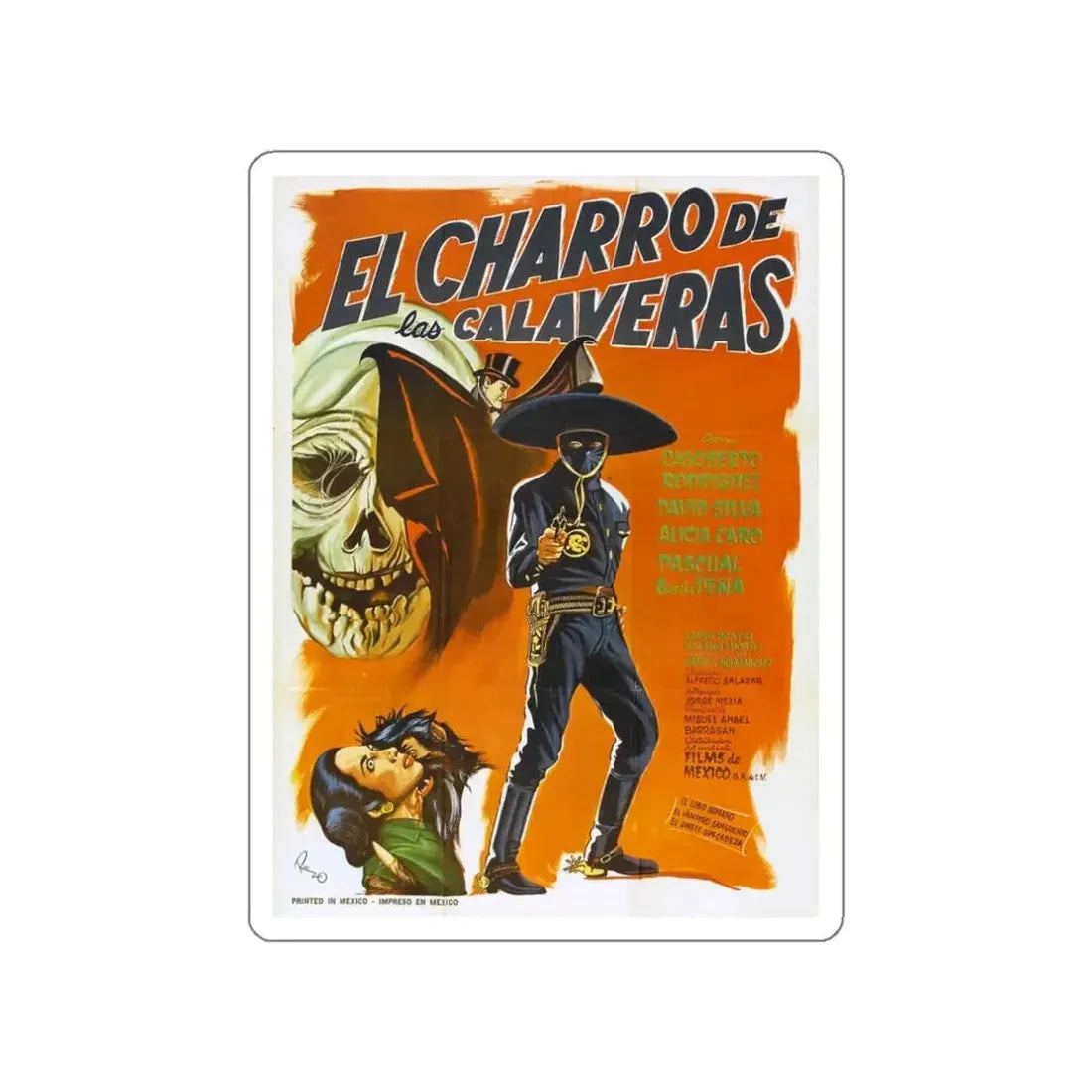 HORSEMAN OF THE SKULLS 1965 Movie Poster STICKER Vinyl Die-Cut Decal - The Sticker Space