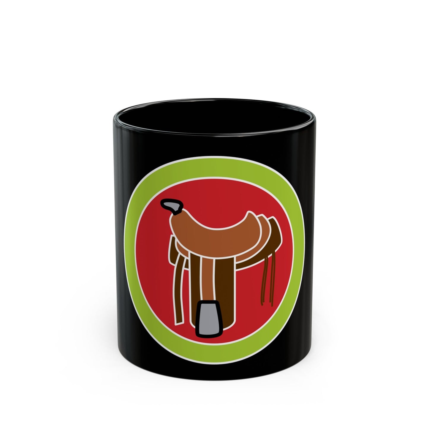 Horsemanship (Boy Scout Merit Badge) Black Coffee Mug-11oz-The Sticker Space