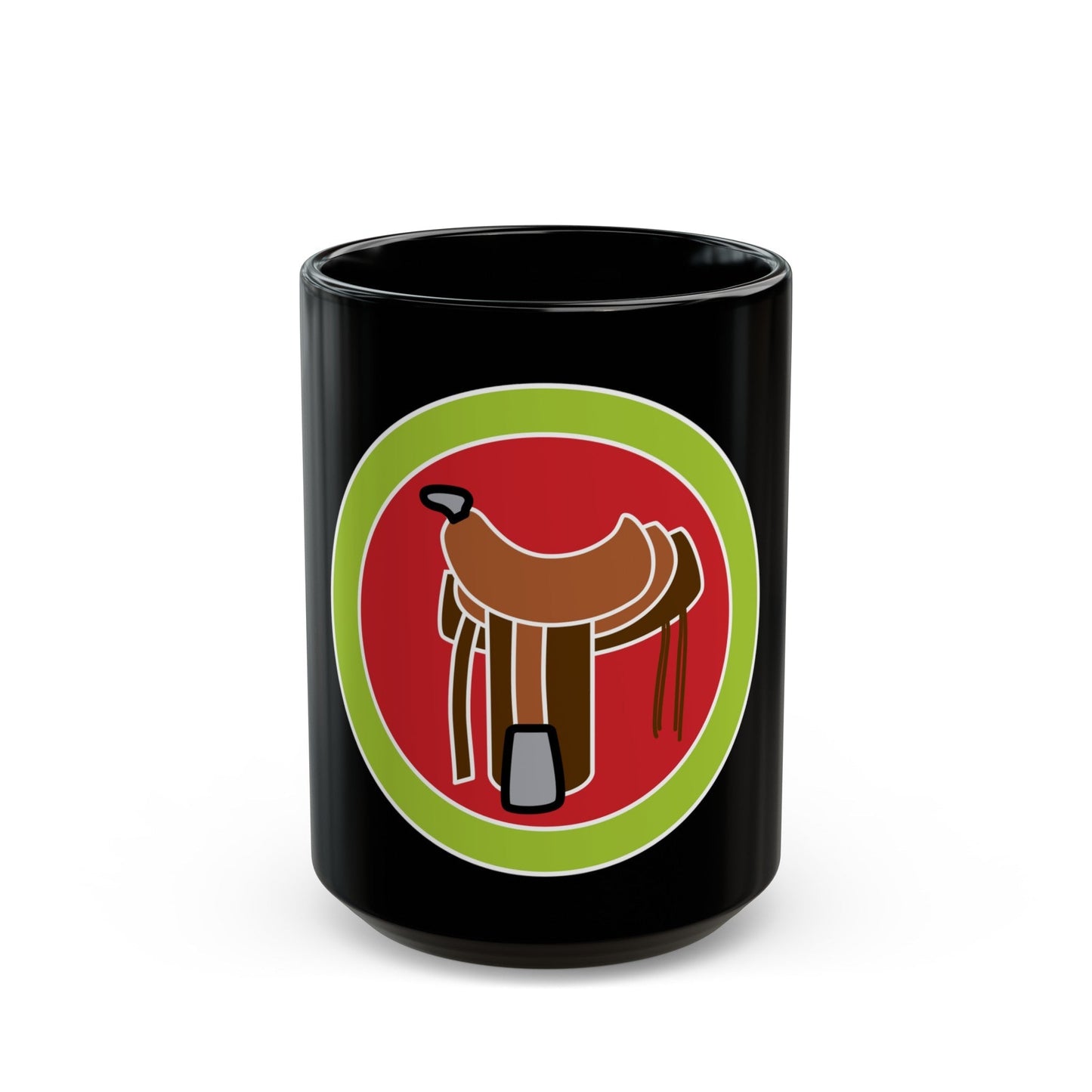 Horsemanship (Boy Scout Merit Badge) Black Coffee Mug-15oz-The Sticker Space