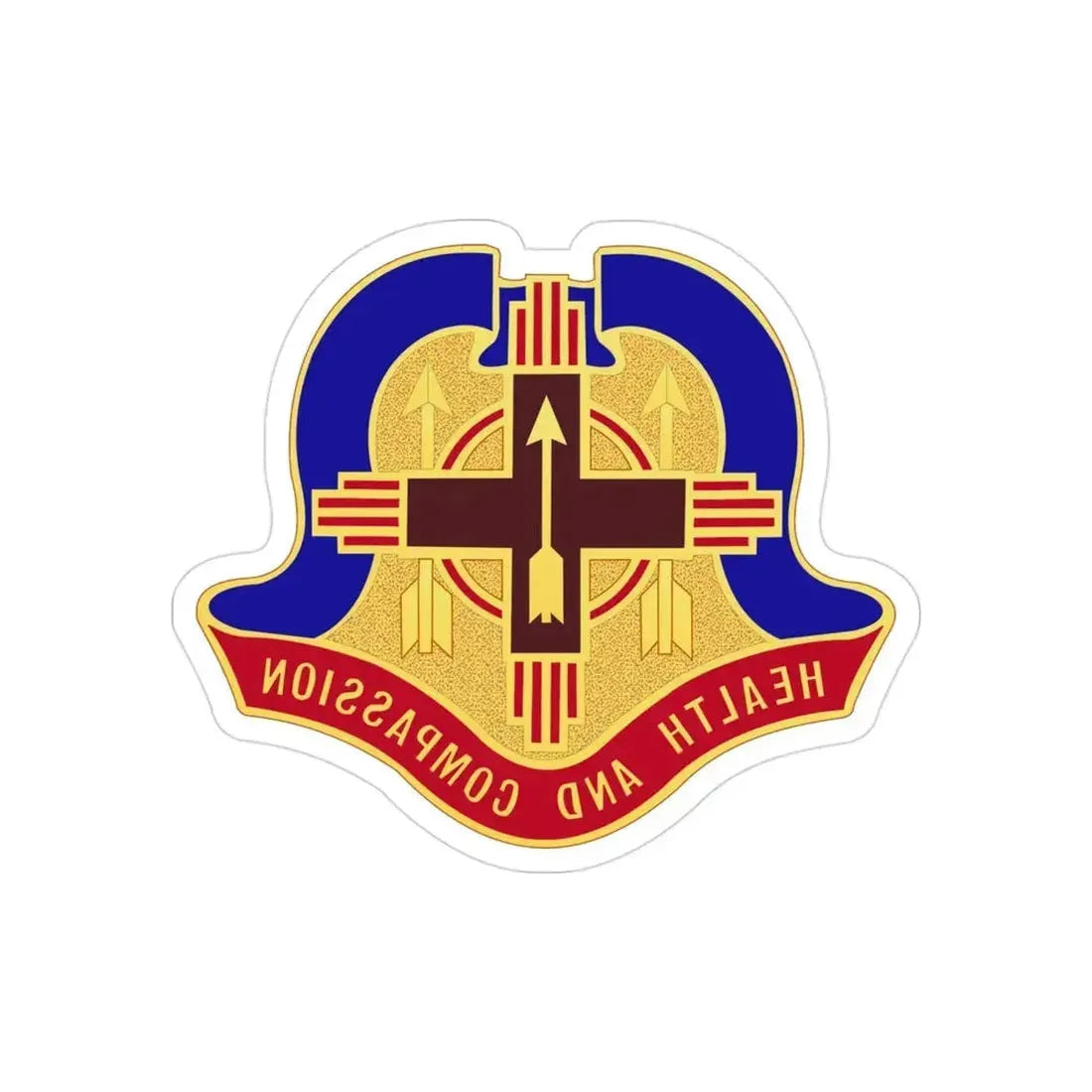 Hospital Sandia Base (U.S. Army) REVERSE PRINT Transparent Die-Cut STICKER - The Sticker Space
