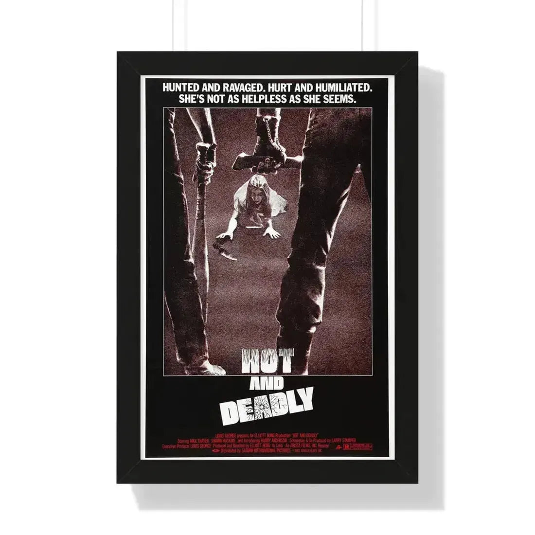 HOT AND DEADLY 1982 - Framed Movie Poster 16″ x 24″ Black - The Sticker Space