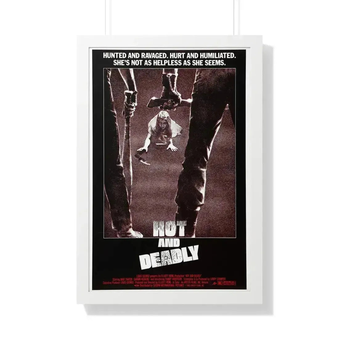 HOT AND DEADLY 1982 - Framed Movie Poster 20" x 30" White - The Sticker Space