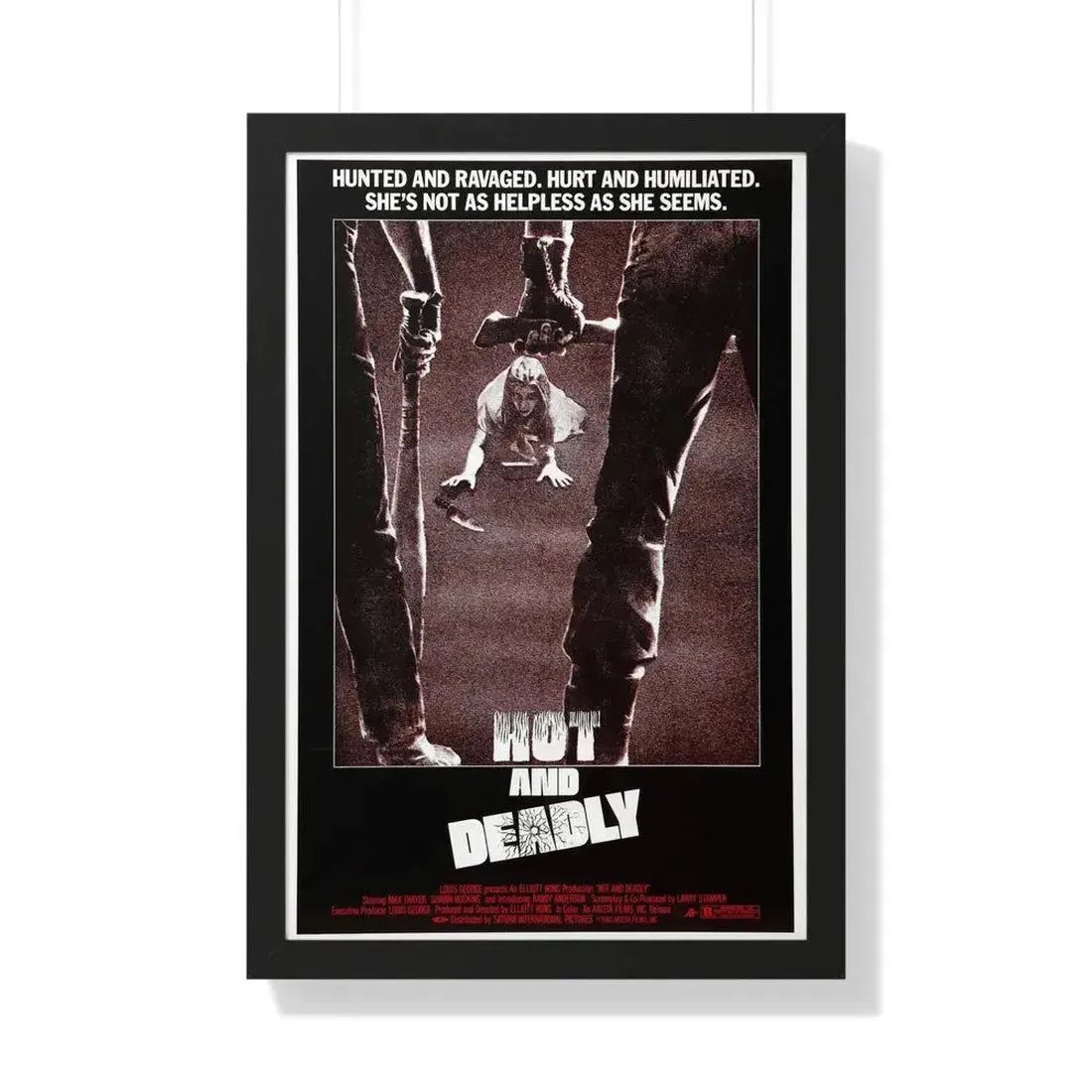 HOT AND DEADLY 1982 - Framed Movie Poster - The Sticker Space