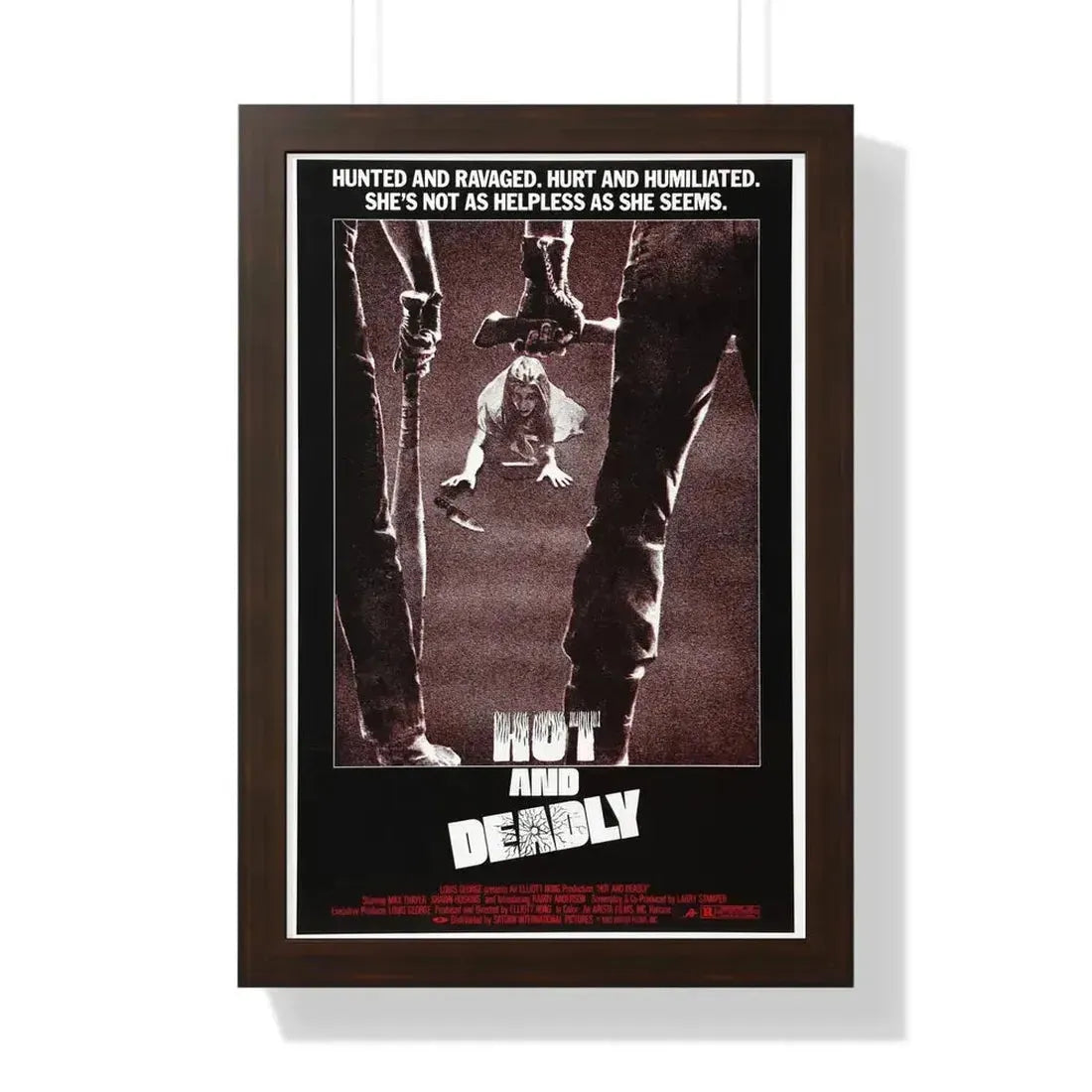 HOT AND DEADLY 1982 - Framed Movie Poster - The Sticker Space